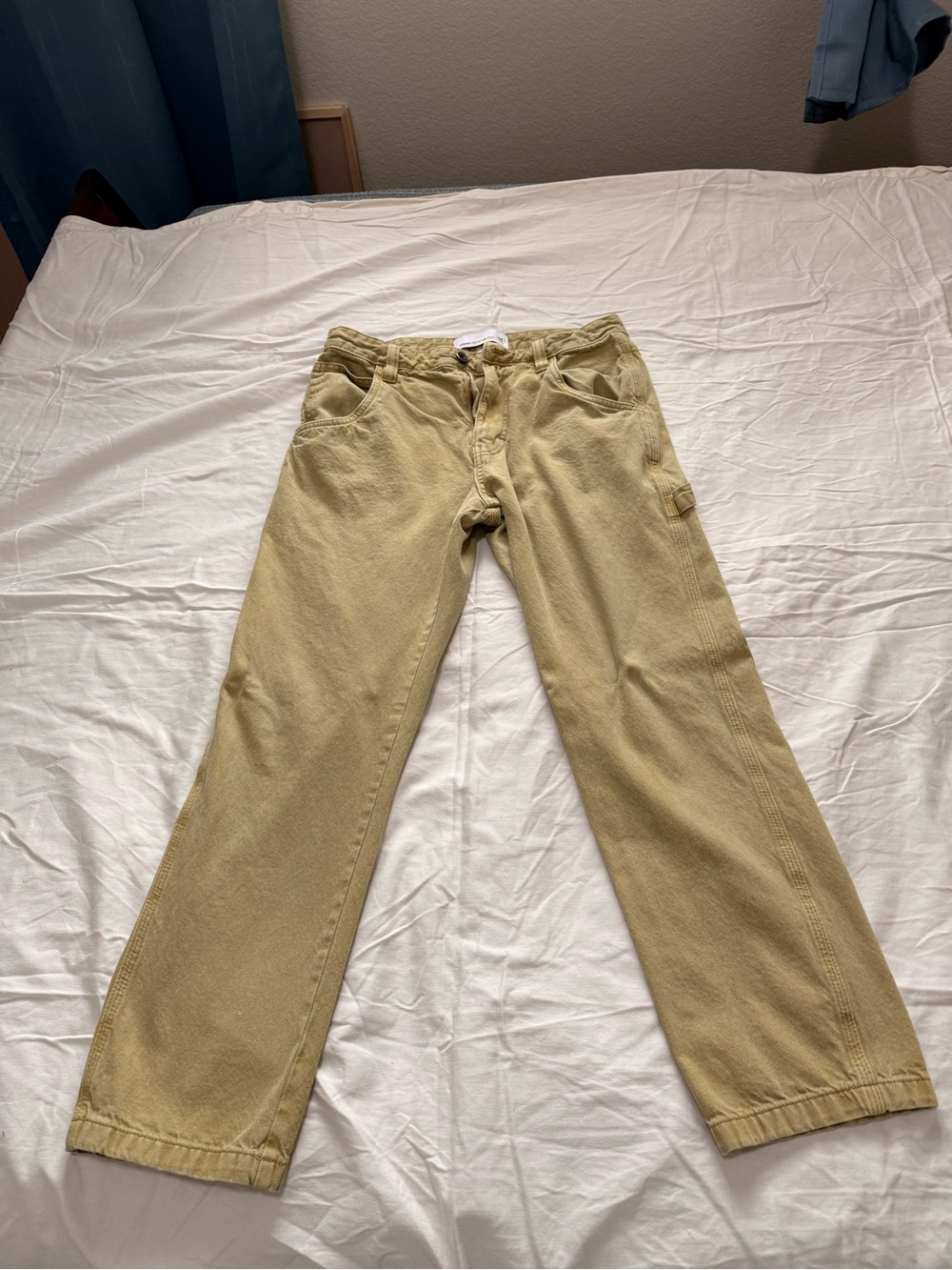Paper Denim & Cloth Men's Carpenter Pants in Light Khaki
